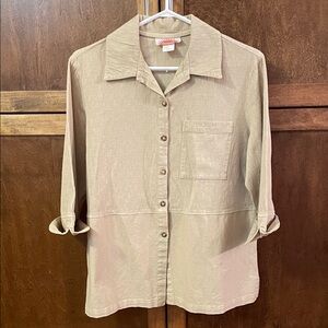 Sunset Tan Button-Up Light Jacket Blazer